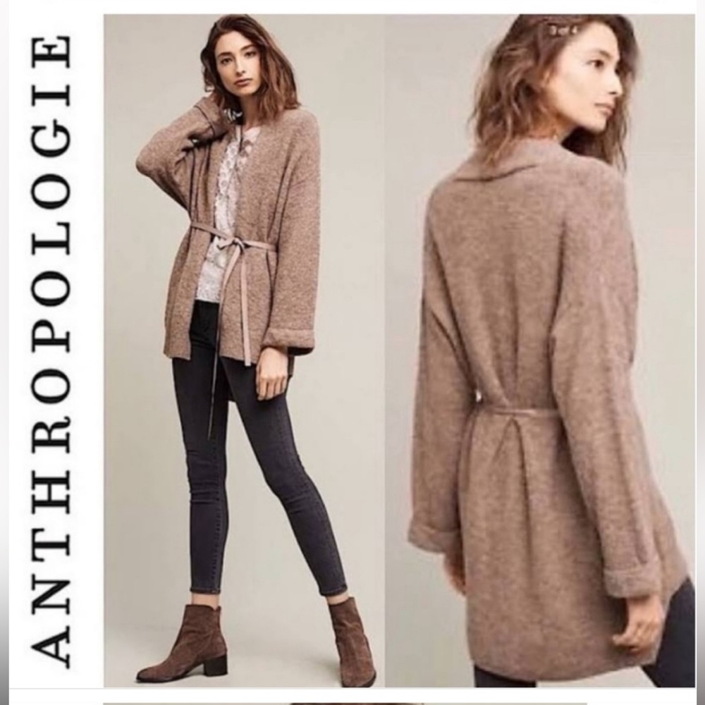 Anthropologie Moth Vallon Wool Blend Cardigan Sweater Size Small